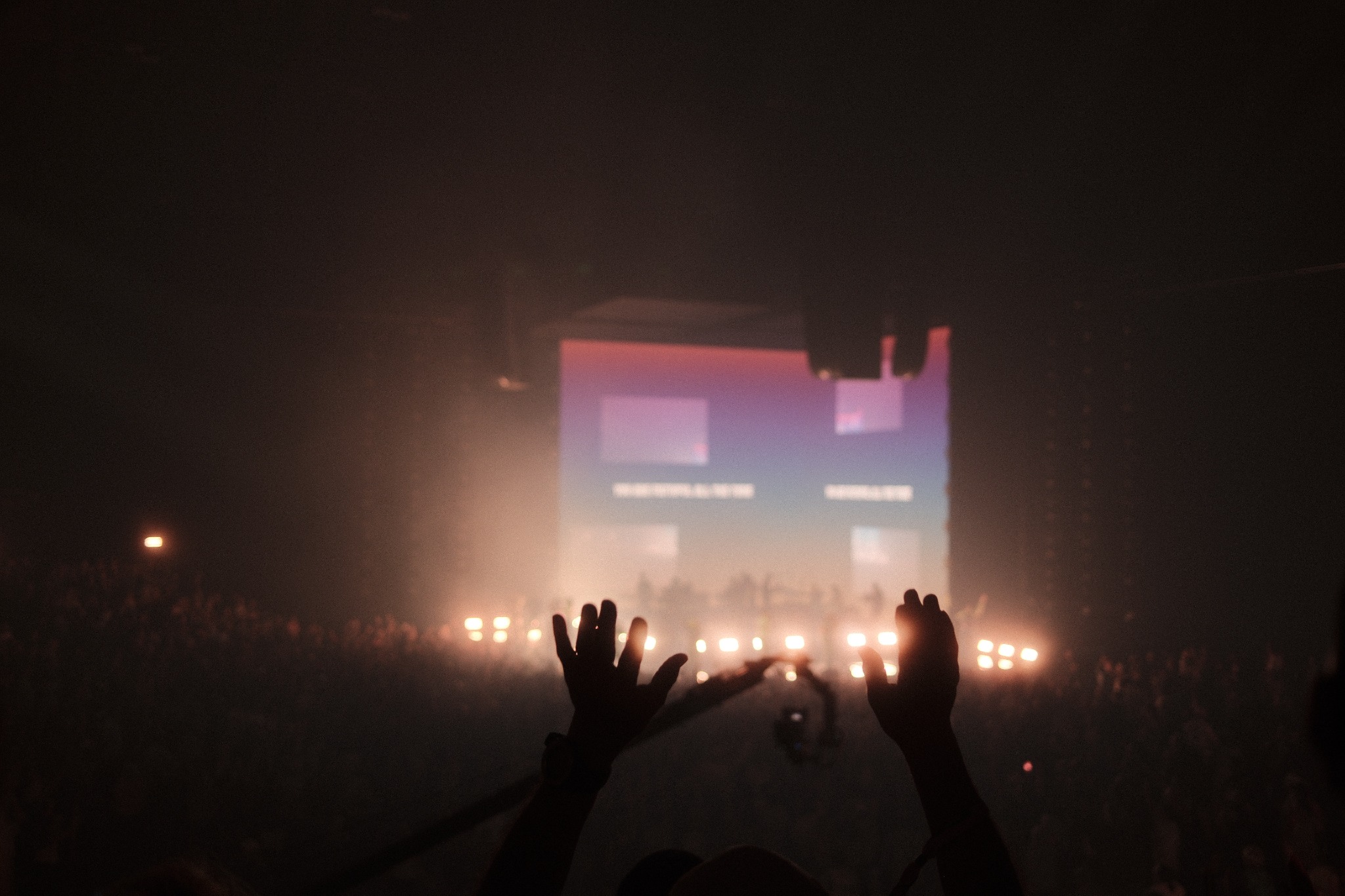 Audience watching a live arena show